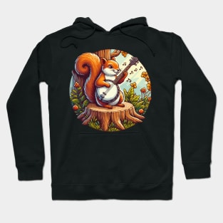 Squirrel Playing Banjo Hoodie